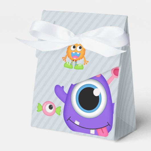 Little Monster themed Birthday Party Guest Favor Bedankdoosjes (Voorkant Zijde)