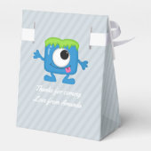 Little Monster themed Birthday Party Guest Favor Bedankdoosjes (Achterkant)