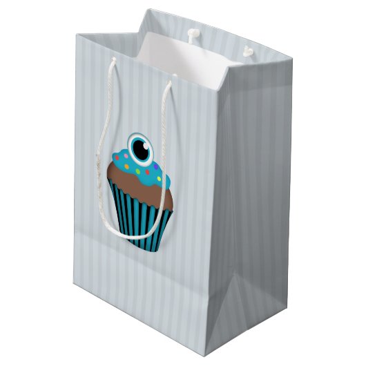 Little Monster themed Birthday Party Guest Favor Medium Cadeauzakje (Achterkant Gekanteld)