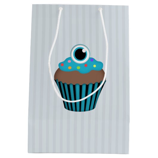 Little Monster themed Birthday Party Guest Favor Medium Cadeauzakje (Achterkant)
