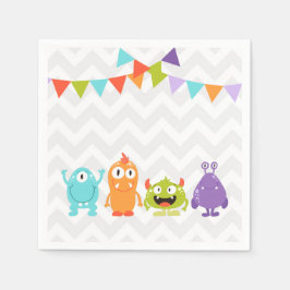 Little monster Verjaardag Papier Servet Boy Bash