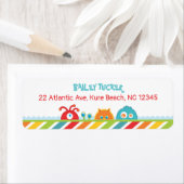 Little Monster Verjaardag retour adres label (Insitu)