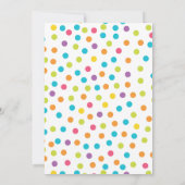 Little Monster Verjaardagsfeest Nodig Polka Dots u Kaart (Achterkant)