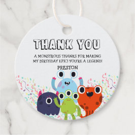 Little Monster Verjaardagsfeest voor alle leeftijd Bedankjes Labels