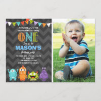 Little Monster verjaardagsfeestje uitnodigingskrij