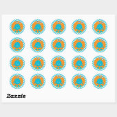 Little Monster Verjaardagssticker Ronde Sticker (Vel)