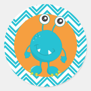 Little Monster Verjaardagssticker Ronde Sticker