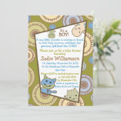 Little Monsters Christelijk Baby shower Invitation Kaart (Staand voorkant)