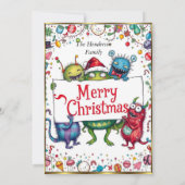 Little Monsters Kerstfeest erg leuk Kaart (Achterkant)