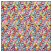 Little monsters kids nursery funny faces Stof (Swatch)