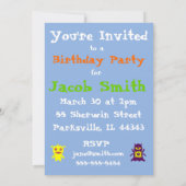 Little Monsters Personalized Party Invitation Kaart (Achterkant)