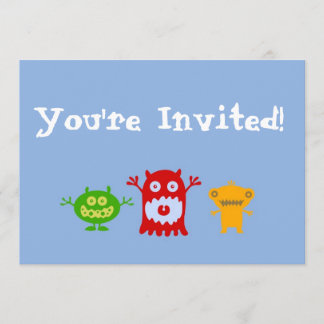Little Monsters Personalized Party Invitation Kaart