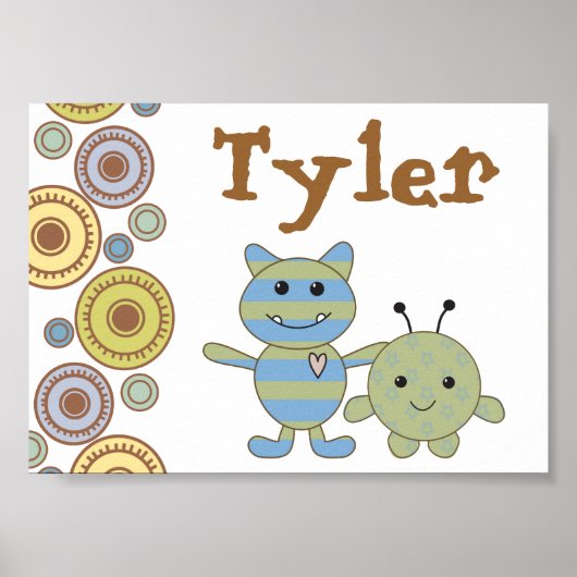 Little Monsters Persoonlijke Naam Foto Poster (Voorkant)