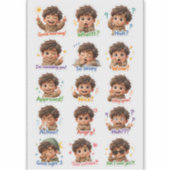 Little Moodster – Cute Chibi Jongen Sticker Pack (Voorkant)