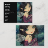 Little Moon Big-Eye Fairy Fantasy Art Visitekaartje (Voorkant / Achterkant)
