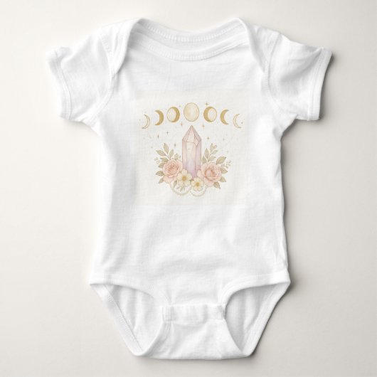 Little Moon Child - Soft Pastel Baby Draag Romper (Voorkant)