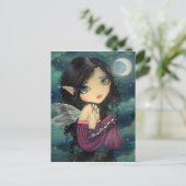 Little Moon Gothic Big-Eye Fairy Art Briefkaart (Staand voorkant)