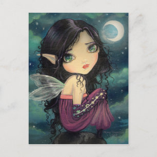 Little Moon Gothic Big-Eye Fairy Art Briefkaart