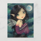 Little Moon Gothic Big-Eye Fairy Art Briefkaart (Voorkant)