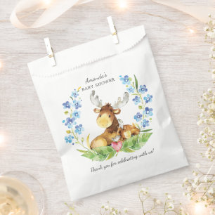 Little Moose Baby shower Favor Bags Bedankzakje