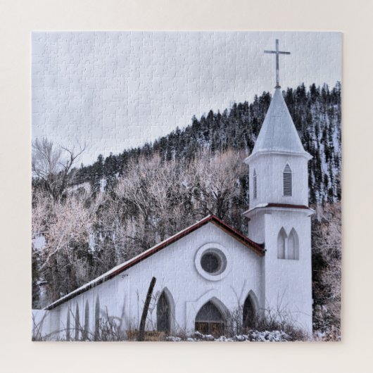 Little Mountain Town Church - 20x20 - 676 pcs Legpuzzel (Verticaal)