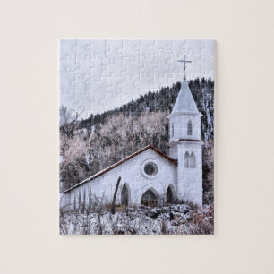 Little Mountain Town Church - 8 x 10 - 110 stuks Legpuzzel