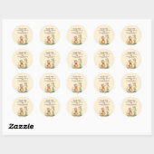 Little Mouse Baby Girl Baby shower | Ronde Sticker (Vel)