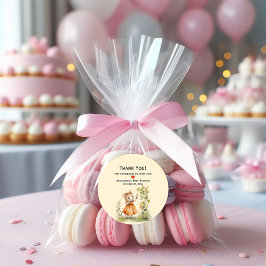 Little Mouse Baby Girl Baby shower | Ronde Sticker