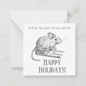 Little Mouse Good tidings and Joy Notitiekaartje (Voorkant)