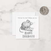 Little Mouse Good tidings and Joy Notitiekaartje (Voorkant / Achterkant in situ)