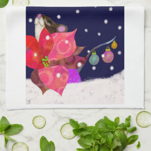 Little Mouse Holiday Kitchen Towel Theedoek
