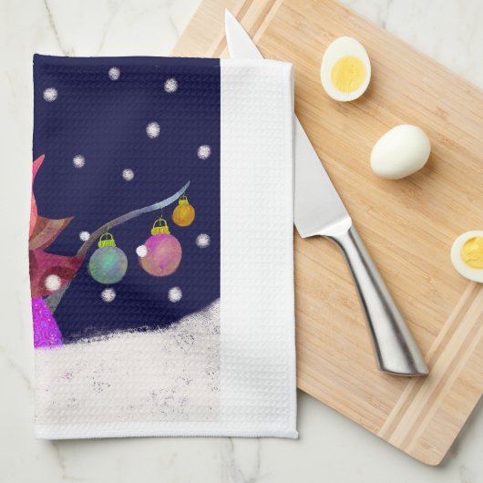 Little Mouse Holiday Kitchen Towel Theedoek (Quarter Fold)