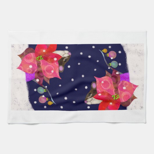 Little Mouse Holiday Kitchen Towel Theedoek (Horizontaal)
