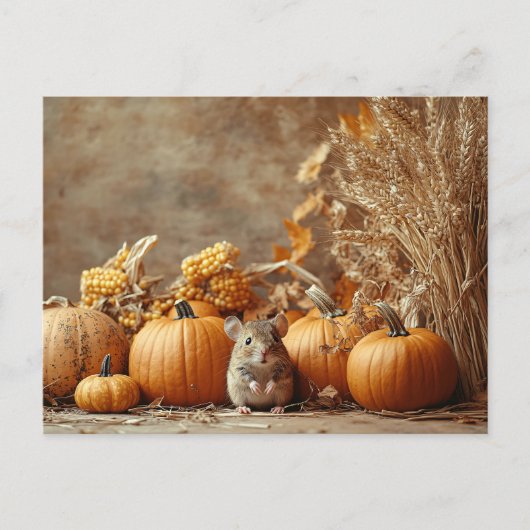 Little Mouse  Style Herfst Briefkaart (Voorkant)