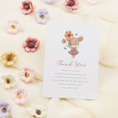 Little Mouse Wild One Boho Wildflower 1e verjaarda Bedankkaart