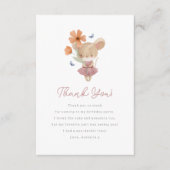 Little Mouse Wild One Boho Wildflower 1e verjaarda Bedankkaart (Voorkant)
