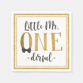 Little Mr One Derful 1st Birthday Napkins Servet
