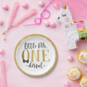 Little Mr One Derful 1st Birthday Papieren Bordje (Feest)