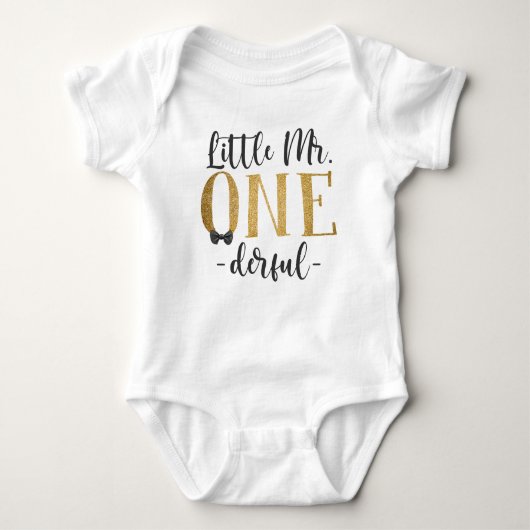 Little Mr One Derful 1st Birthday Romper (Voorkant)