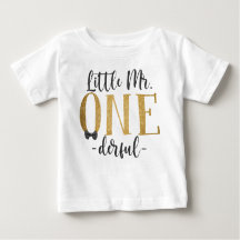 Little Mr One Derful Baby T-Shirt
