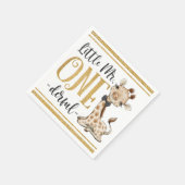 Little Mr. One Derful Cute Giraffe 1st Birthday Na Servet (Hoek)