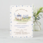 Little Mr Onederful Bow Stropdas Pompoen 1e Verjaa Kaart (Staand voorkant)