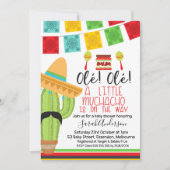 Little Muchacho Fiesta Baby shower Invitation Kaart (Voorkant)