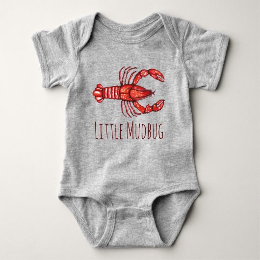Little Mudbug Cajun Crawfish Romper (Voorkant)