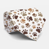 Little Muddy Paw Prints Tie Stropdas (Opgerold)