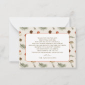 Little Mushroom Baby shower Bedankt Notitiekaartje (Achterkant)