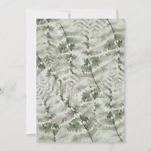 Little Mushroom Baby shower bos Kaart (Achterkant)