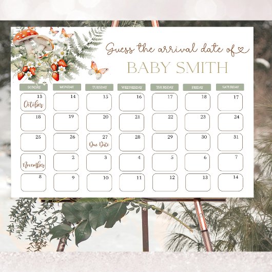 Little Mushroom Baby shower Forest Baby shower Poster