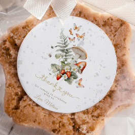 Little Mushroom Baby shower Forest Baby shower Ronde Sticker