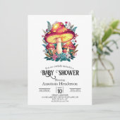  Little Mushroom Baby shower Kaart (Staand voorkant)